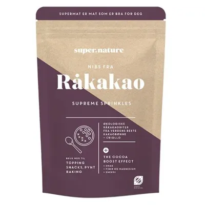 Supernature Råkakao Nibs/Raw cocoa Nibs 150 gr