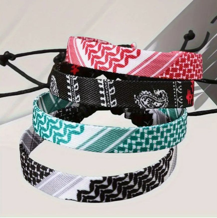 Kuffiye Armbånd Flatt Nødhjelp/Flat Solidarity Bracelet Keffiyeh