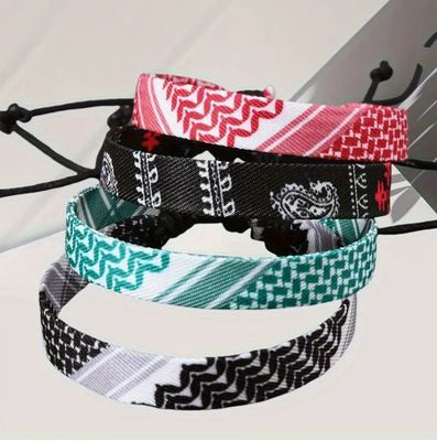 Kuffiye Armbånd Flatt Nødhjelp/Flat Solidarity Bracelet Keffiyeh