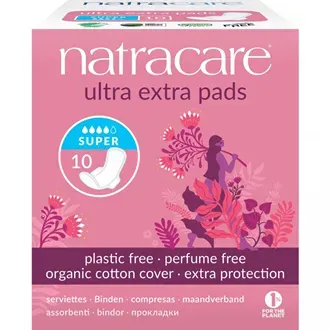 Natracare Ultra Extra Bind Super/Ultra Extra Pads Super 10pcs