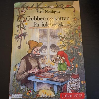 Sven Nordqvist « Gubben og katten får julebesøk» Bok/Book