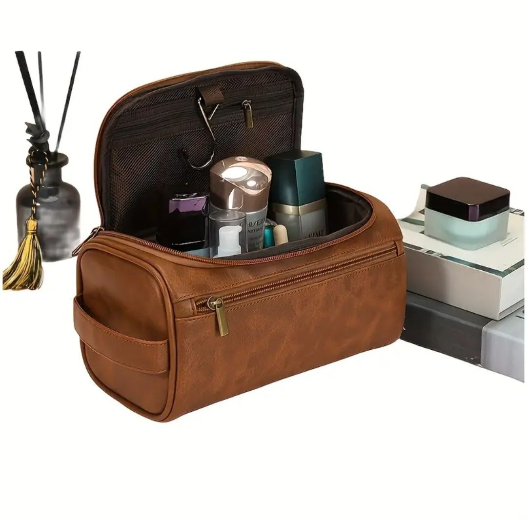 Toalettmappe I Vegansk Lær/Toiletry Bag Vegan Leather