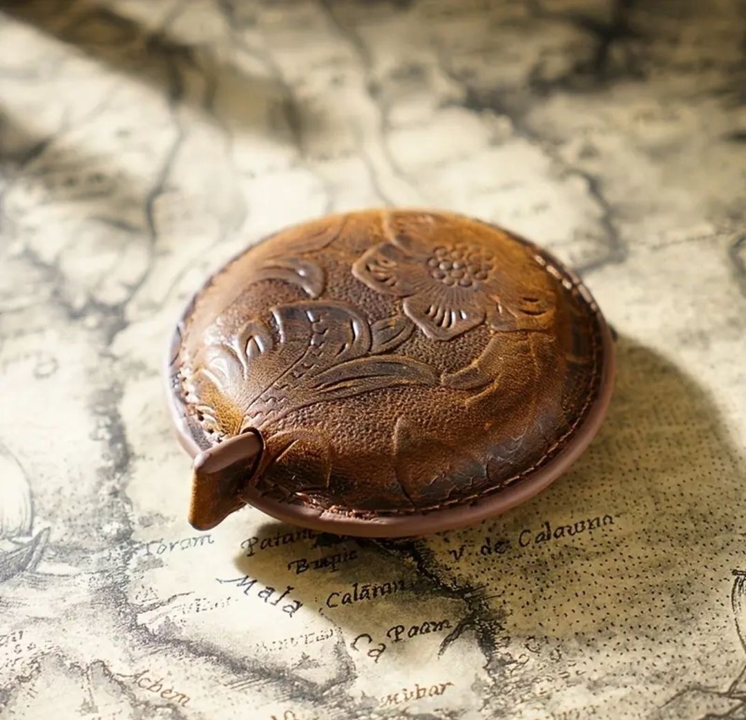 Målebånd Håndlaget I Ekte Lær/Measuring Tape Handmade Real Leather