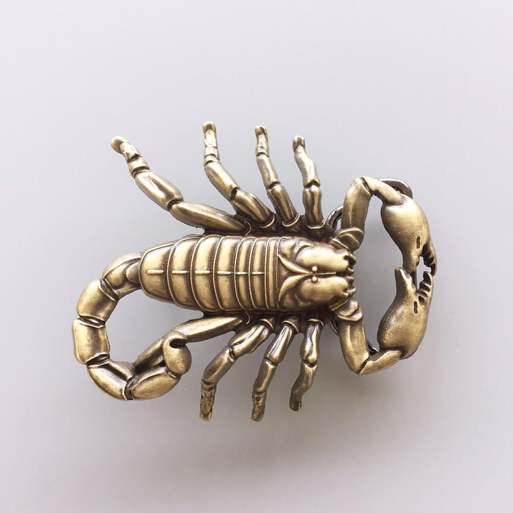 Vintage Bronze Plated Cut Out Scorpion Belt Buckle Gurtelschnalle Boucle de ceinture Hebilla