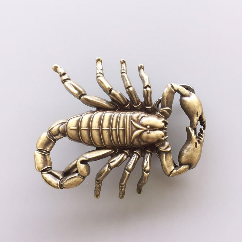 Vintage Bronze Plated Cut Out Scorpion Belt Buckle Gurtelschnalle Boucle de ceinture Hebilla