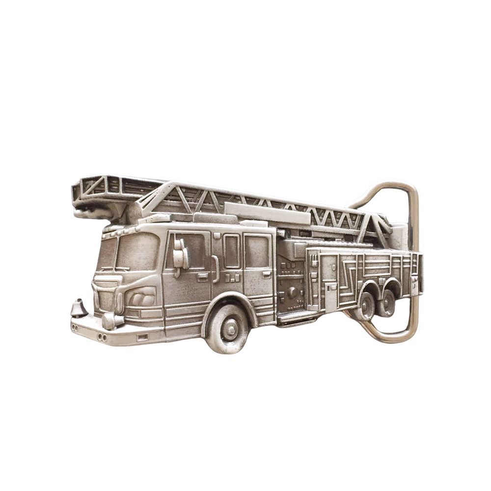 Antique Silver Vintage Fire Truck Firefighter Belt Buckle Gurtelschnalle Boucle de ceinture Hebilla