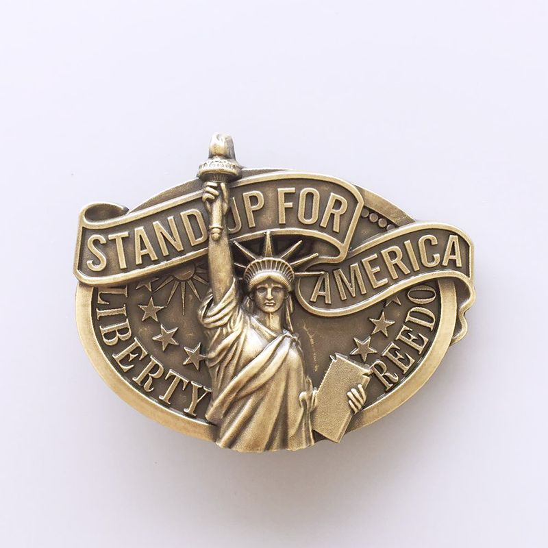 Vintage Bronze Liberty Enlightening the World Belt Buckle Gurtelschnalle Boucle de ceinture Hebilla