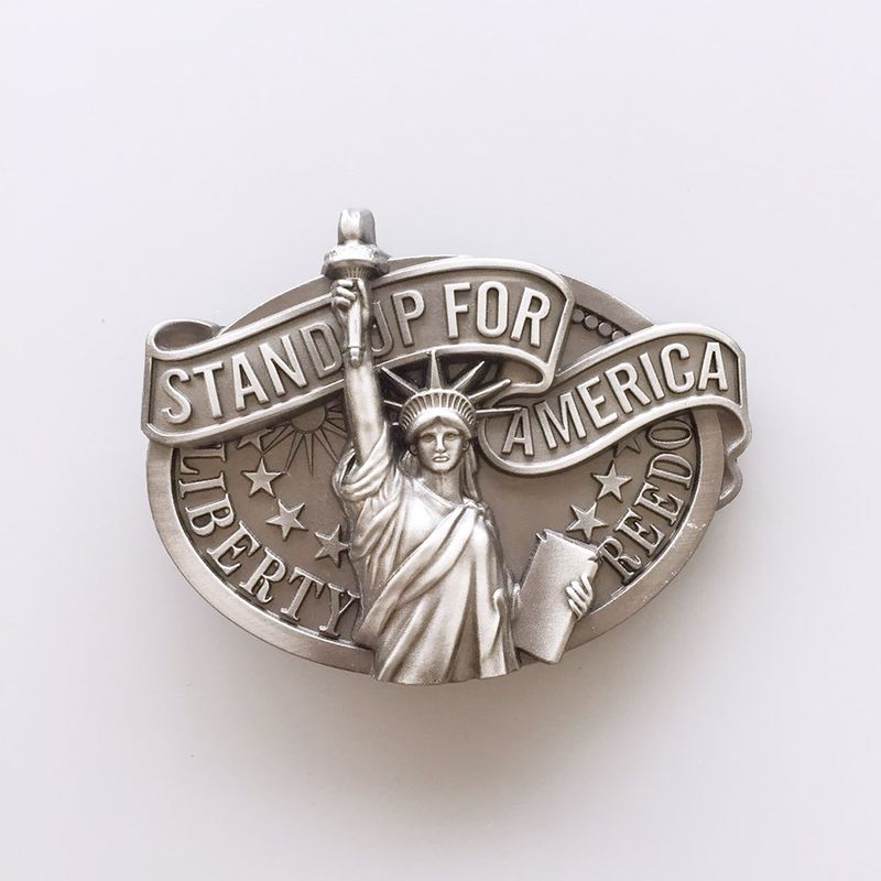 Vintage Liberty Enlightening the World Sculpt Belt Buckle Gurtelschnalle Boucle de ceinture Hebilla