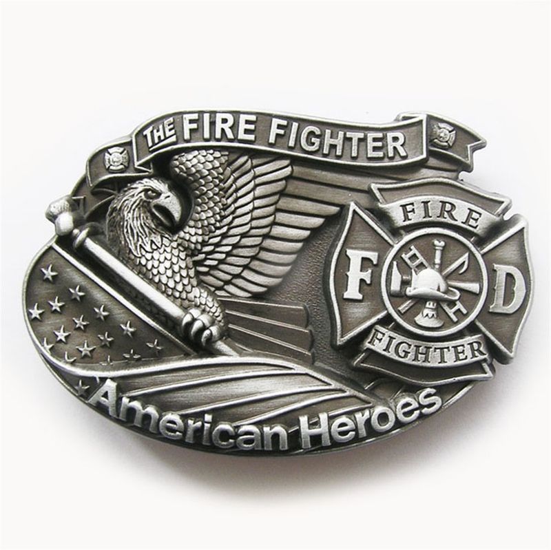Vintage American Hero Firefighter Belt Buckle Gurtelschnalle Boucle de ceinture Hebilla