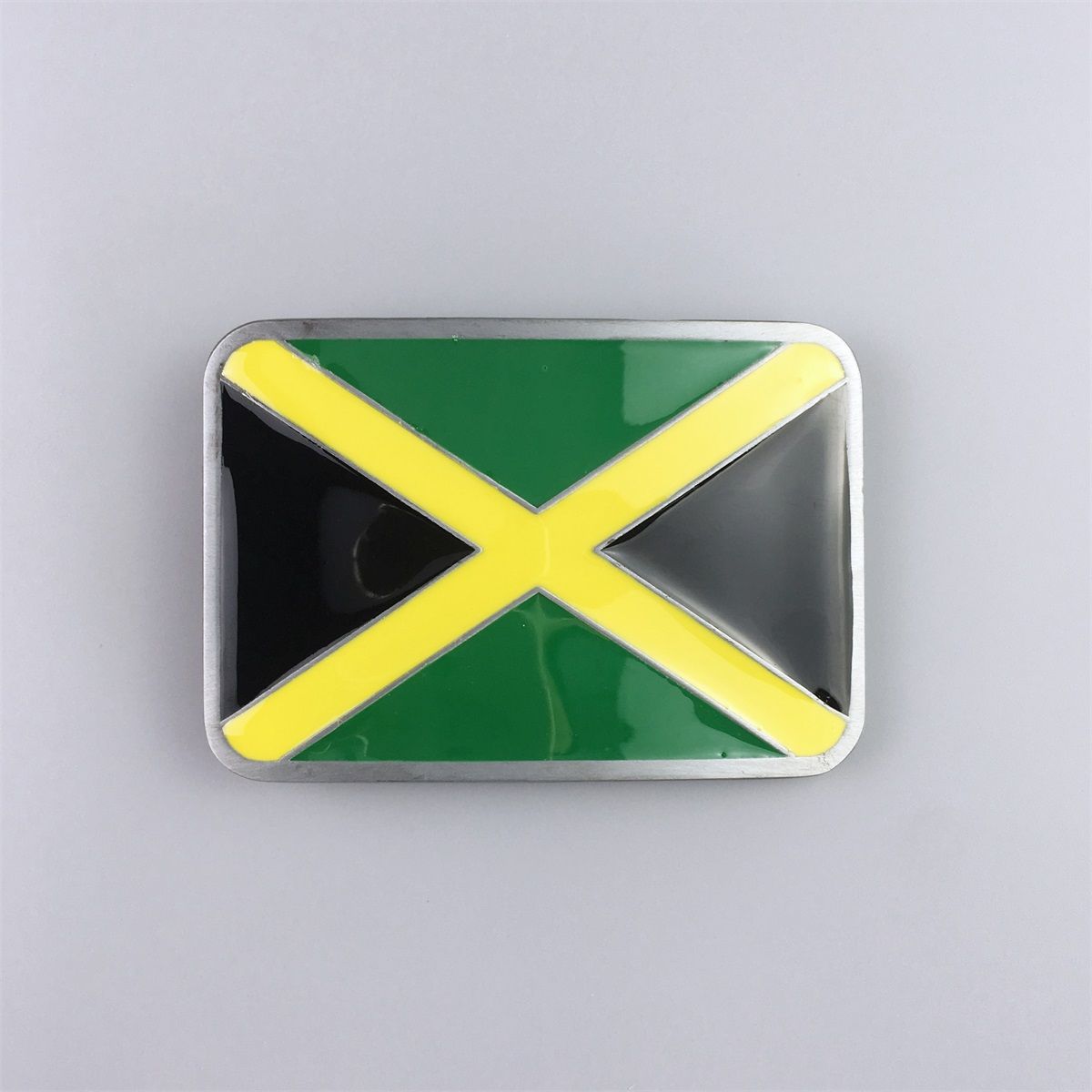 Vintage Enamel Jamaica Flag Belt Buckle