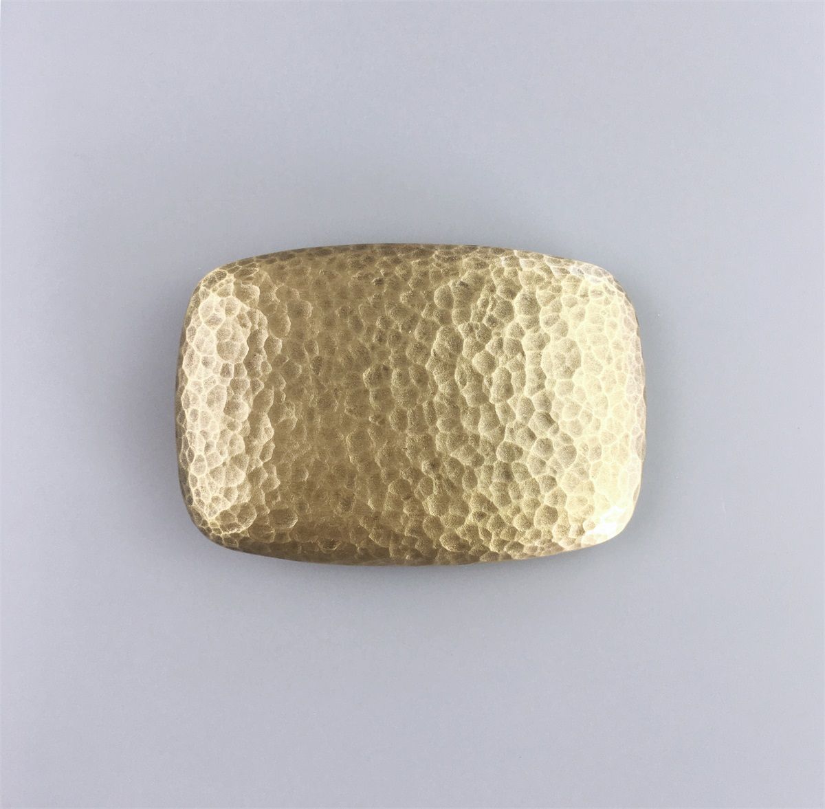 Vintage Bronze Plated Hammer Forged Rectangle Belt Buckle