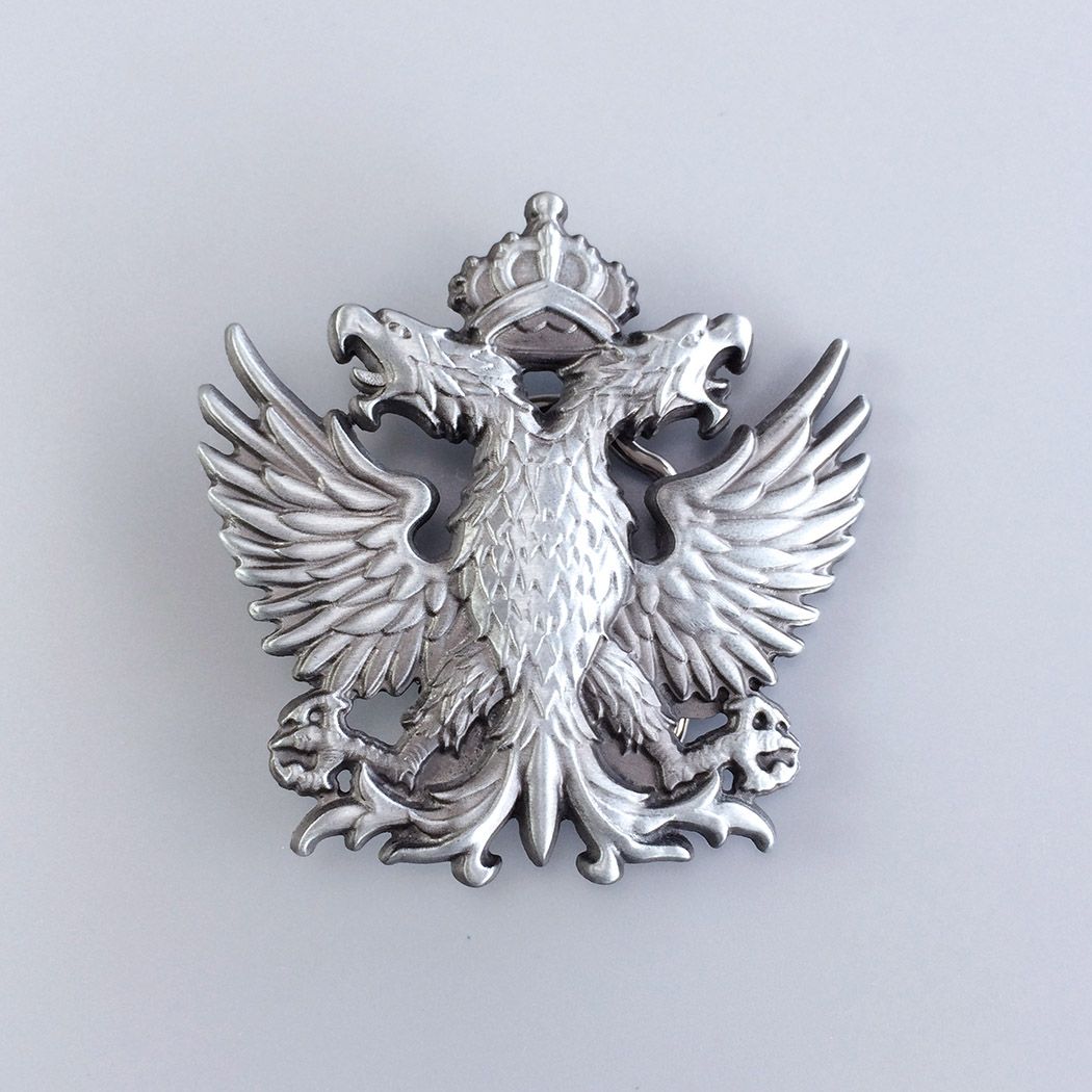 Vintage Style Russian Empire Crown Eagle Belt Buckle
