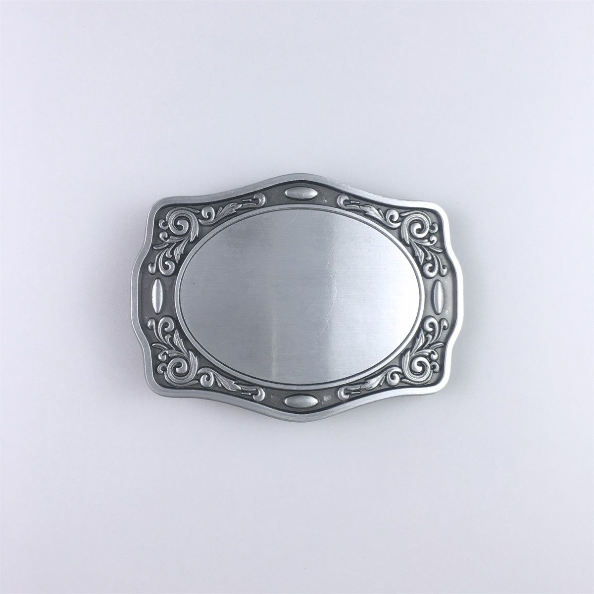 Vintage Style Western Flowers Trims Custom Blank Belt Buckle for Engraving