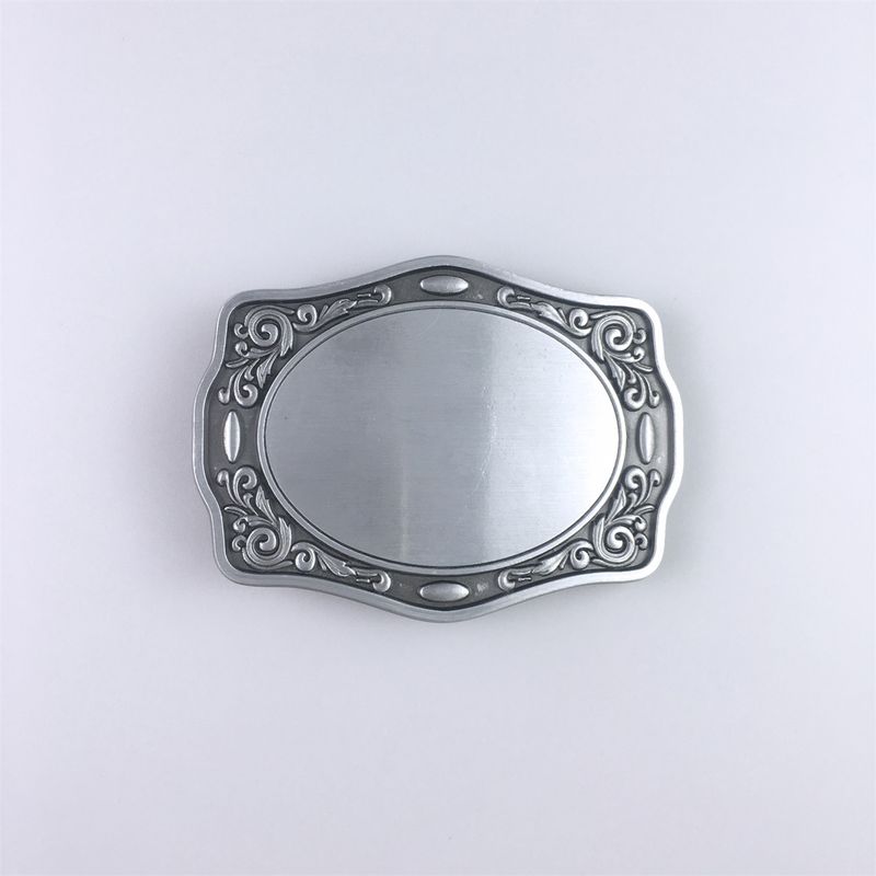 Vintage Style Western Flowers Trims Custom Blank Belt Buckle for Engraving BUCKLE-T091