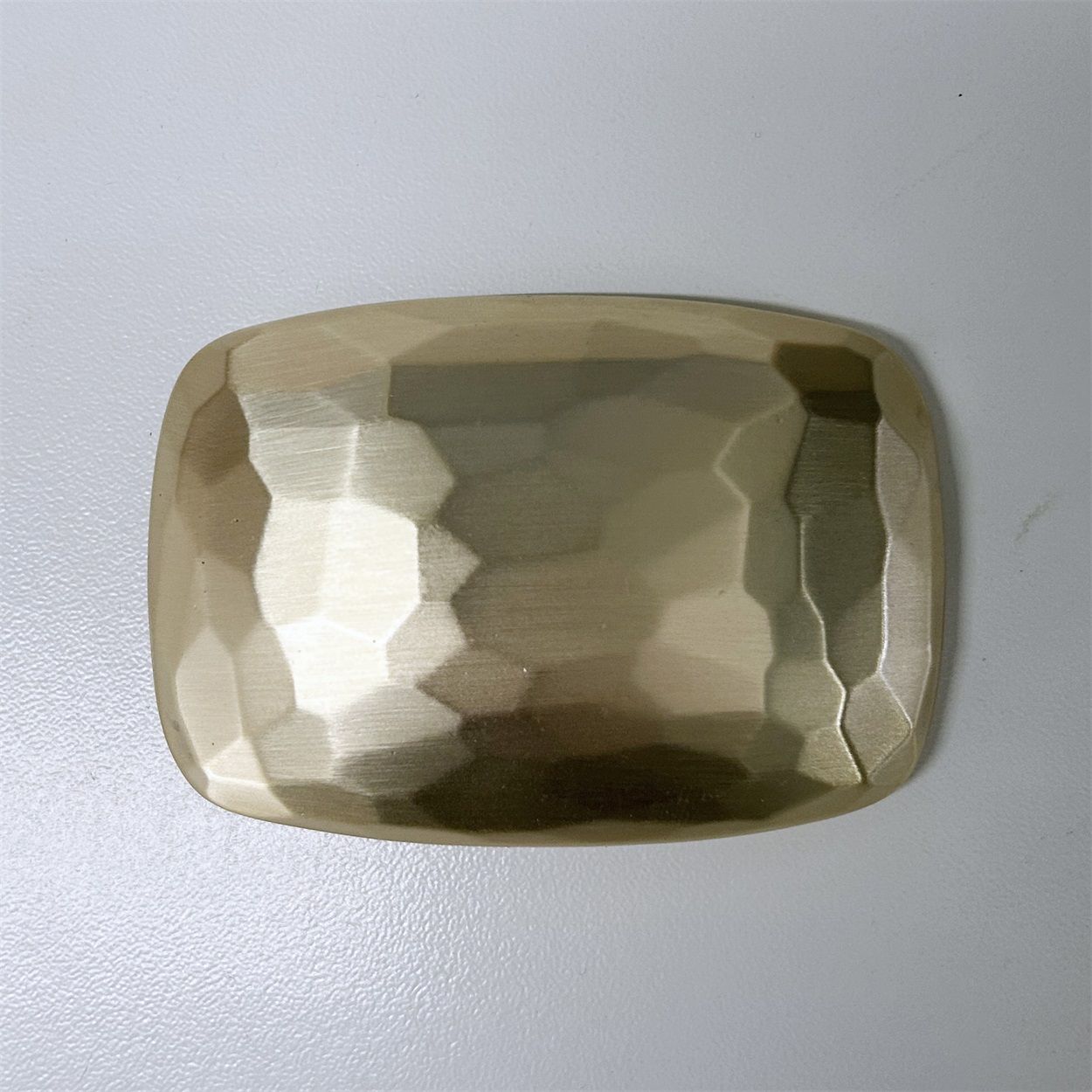 Gold Plated Geometric Angles Polyhedron Western Belt Buckle