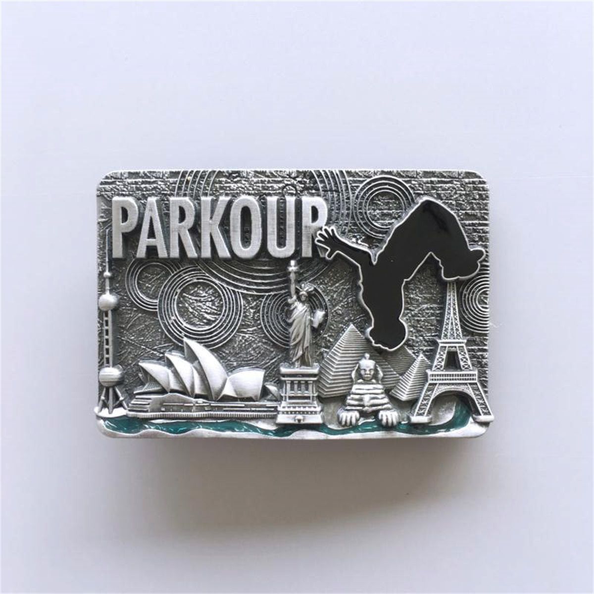Vintage Le Parkour Runner Young City Sport Belt Buckle