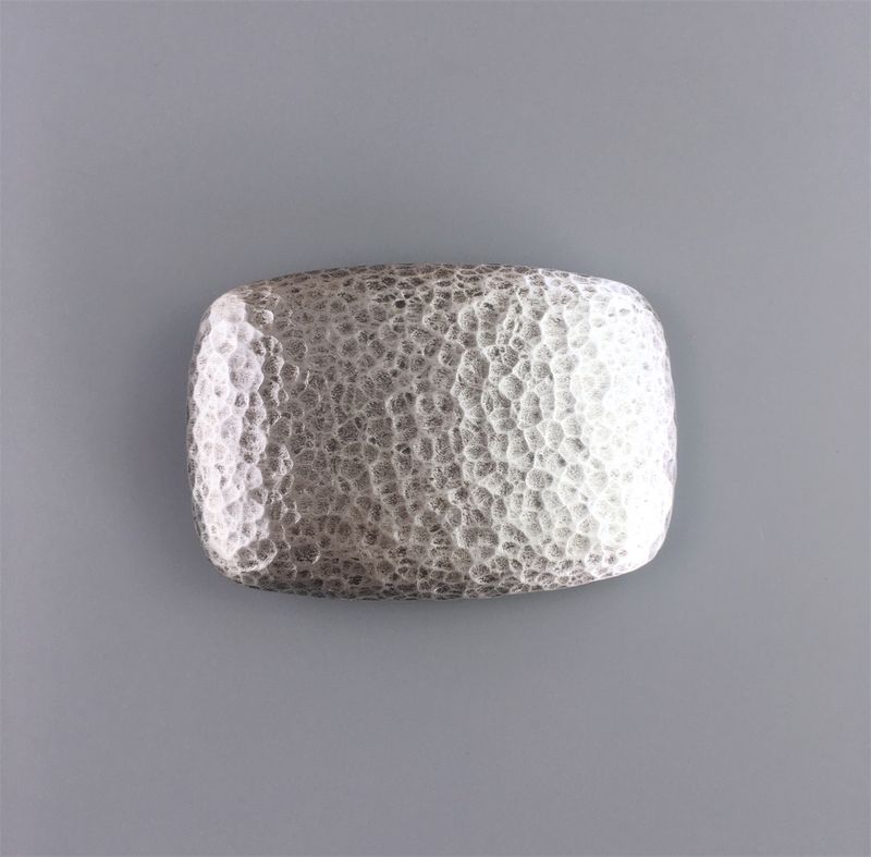 Vintage Silver Plated Hammer Forged Rectangle Belt Buckle BUCKLE-T121SL