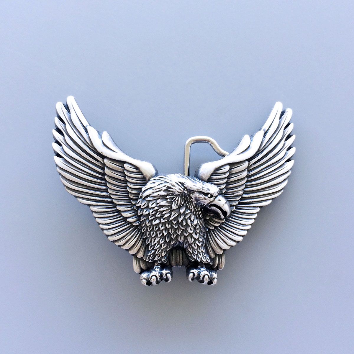 Vintage Silver Plated Wild Life Western Eagle Belt Buckle BUCKLE-WT005SL