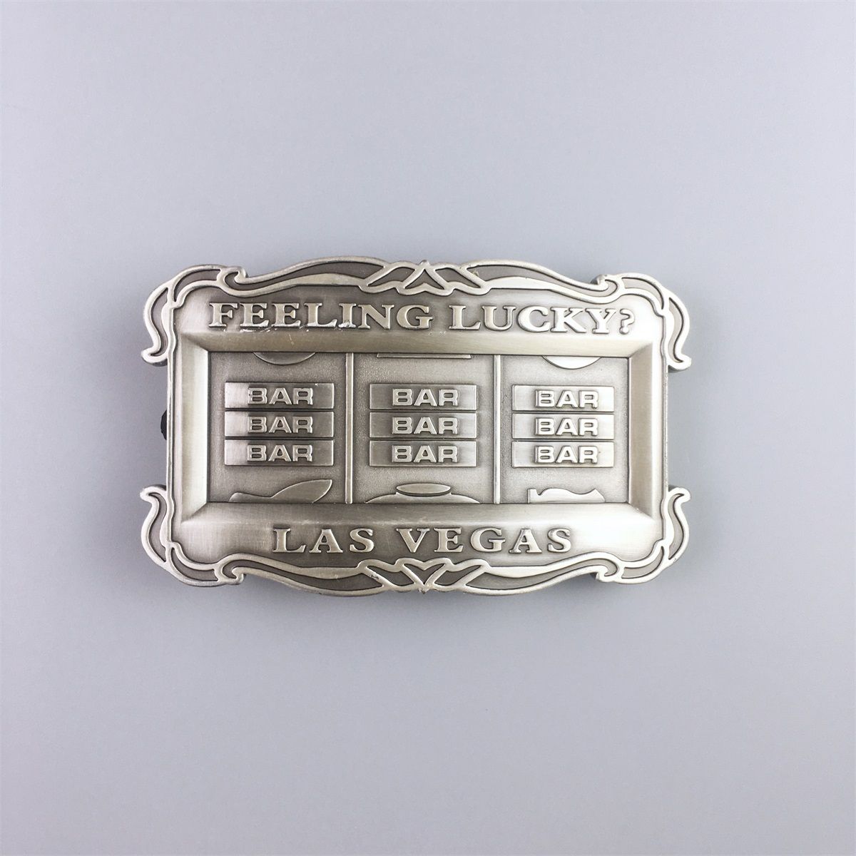 Vintage Las Vegas Slot Machine Lucky Metal Belt Buckle
