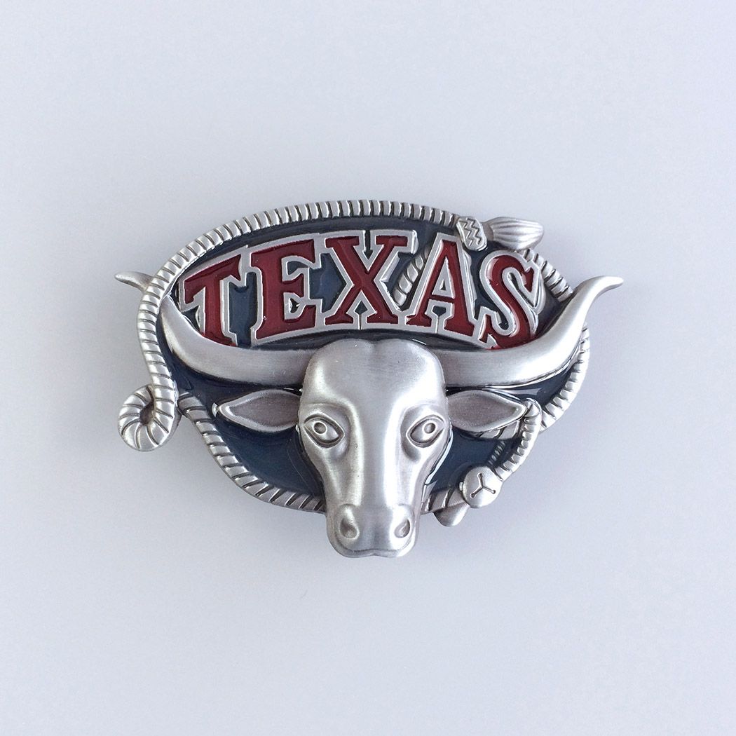 Vintage Western Longhorn Bull Belt Buckle