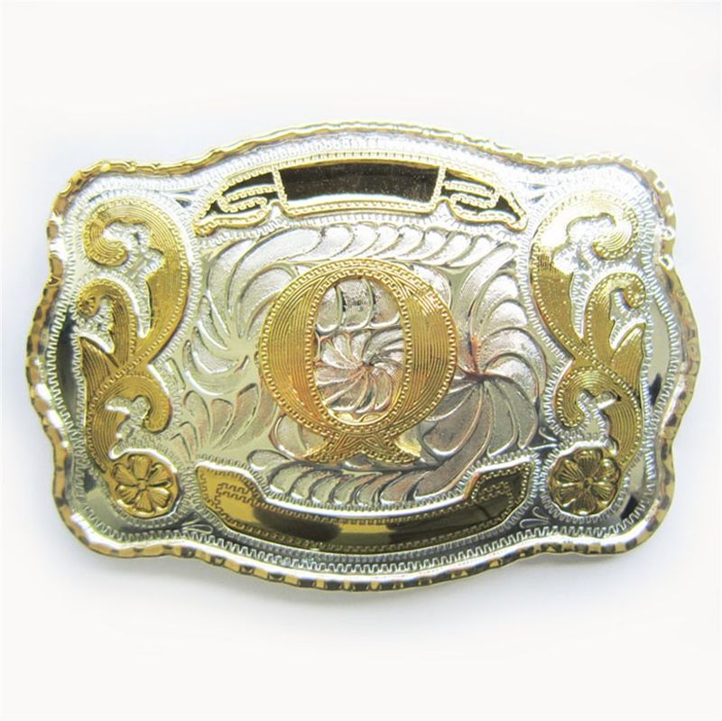Large Size Initial Letter Western Cowboy Belt Buckle (Letter Q) BUCKLE-WT078Q