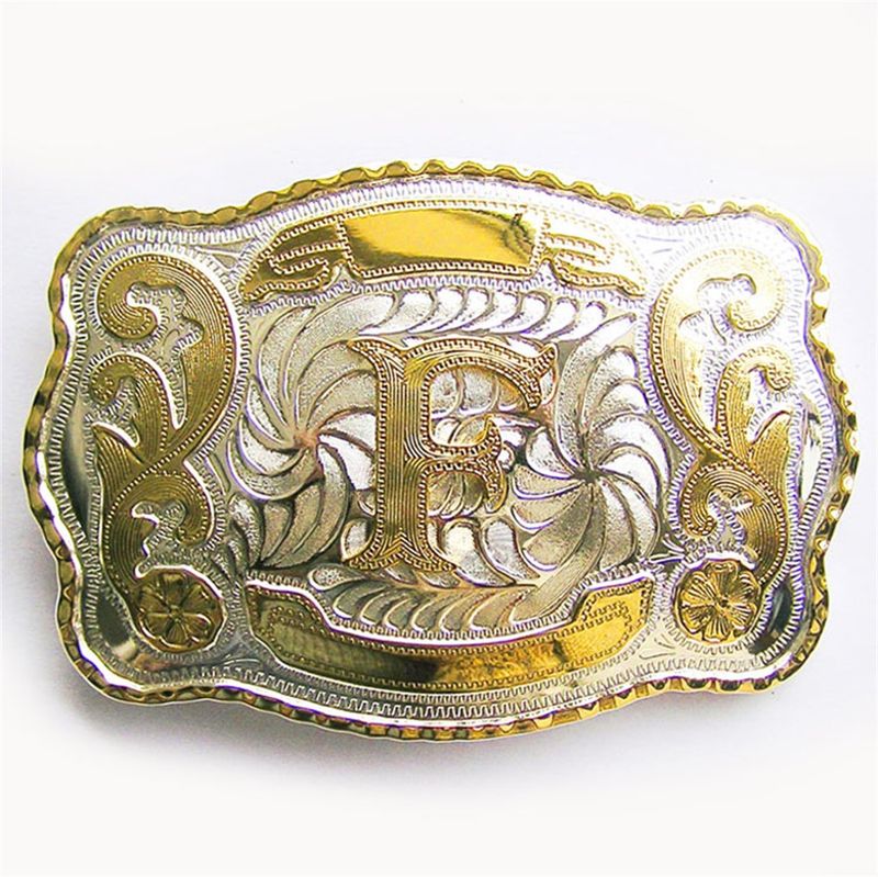 Large Size Initial Letter Western Cowboy Belt Buckle (Letter F) BUCKLE-WT078F