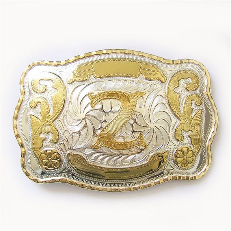 Large Size Initial Letter Western Cowboy Belt Buckle (Letter Z) BUCKLE-WT078Z