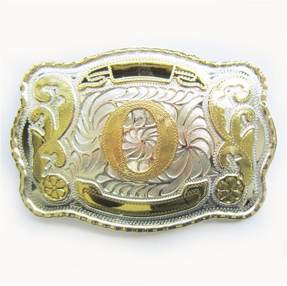 Large Size Initial Letter Western Cowboy Belt Buckle (Letter O)