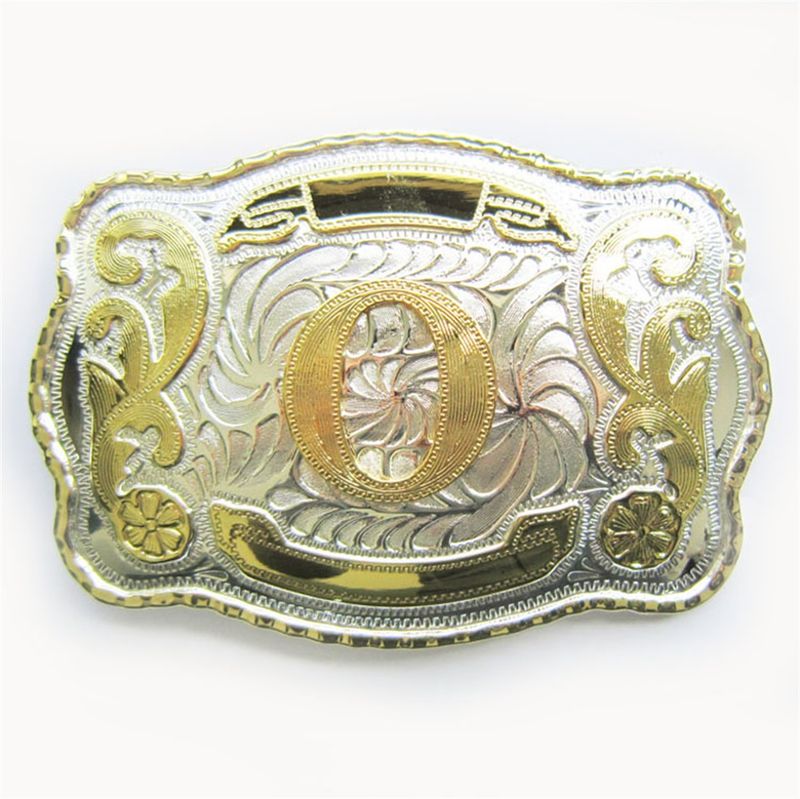Large Size Initial Letter Western Cowboy Belt Buckle (Letter O) BUCKLE-WT078O