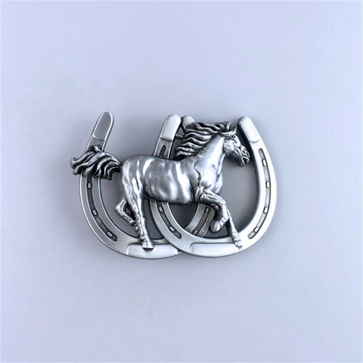 Vintage Style Horse Horseshoe Western Belt Buckle Hebilla