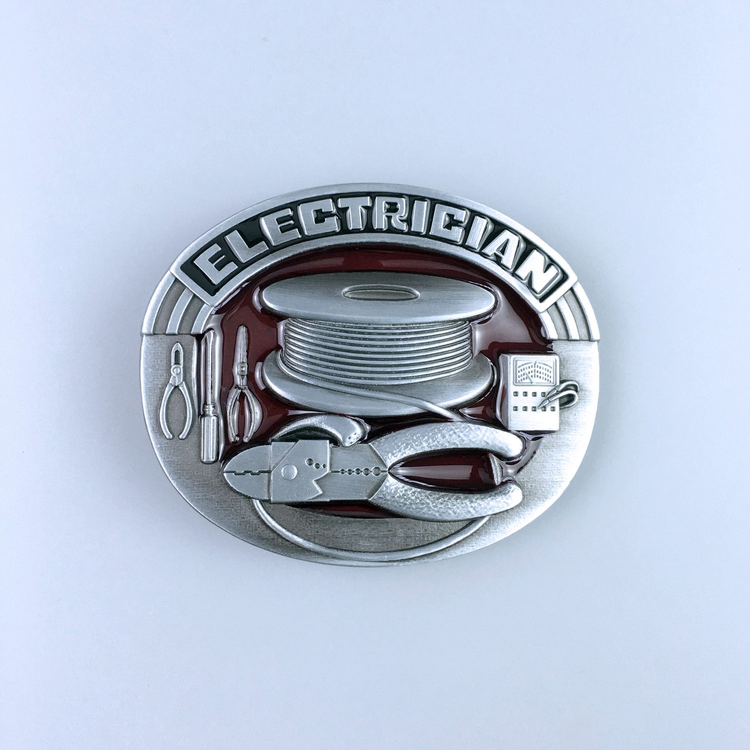 Vintage Enamel Trades Tradesman Tool Belt Buckle Hebilla