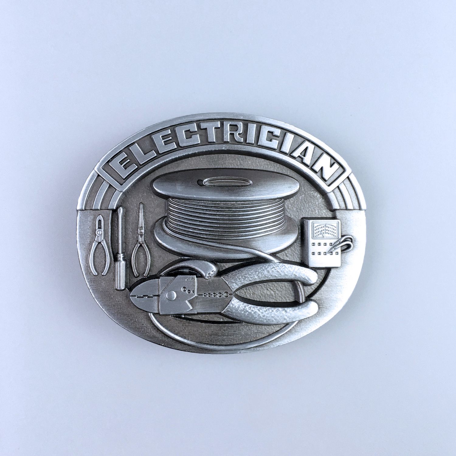 Vintage Style Trades Tradesman Electrician Tool Oval Belt Buckle Hebilla