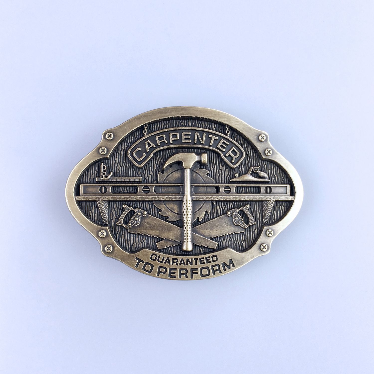 Vintage Bronze Plated Carpenter Trades Belt Buckle Hebilla