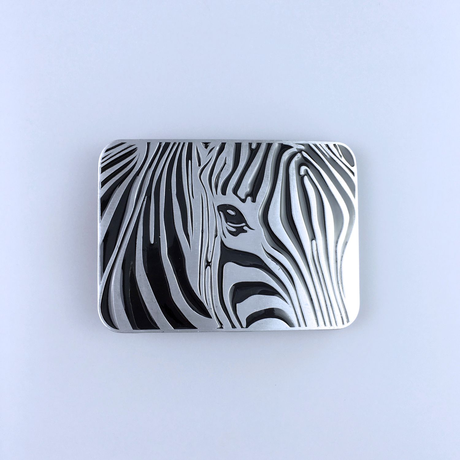 Vintage Africa Zebra Animal Wildlife Western Belt Buckle Hebilla