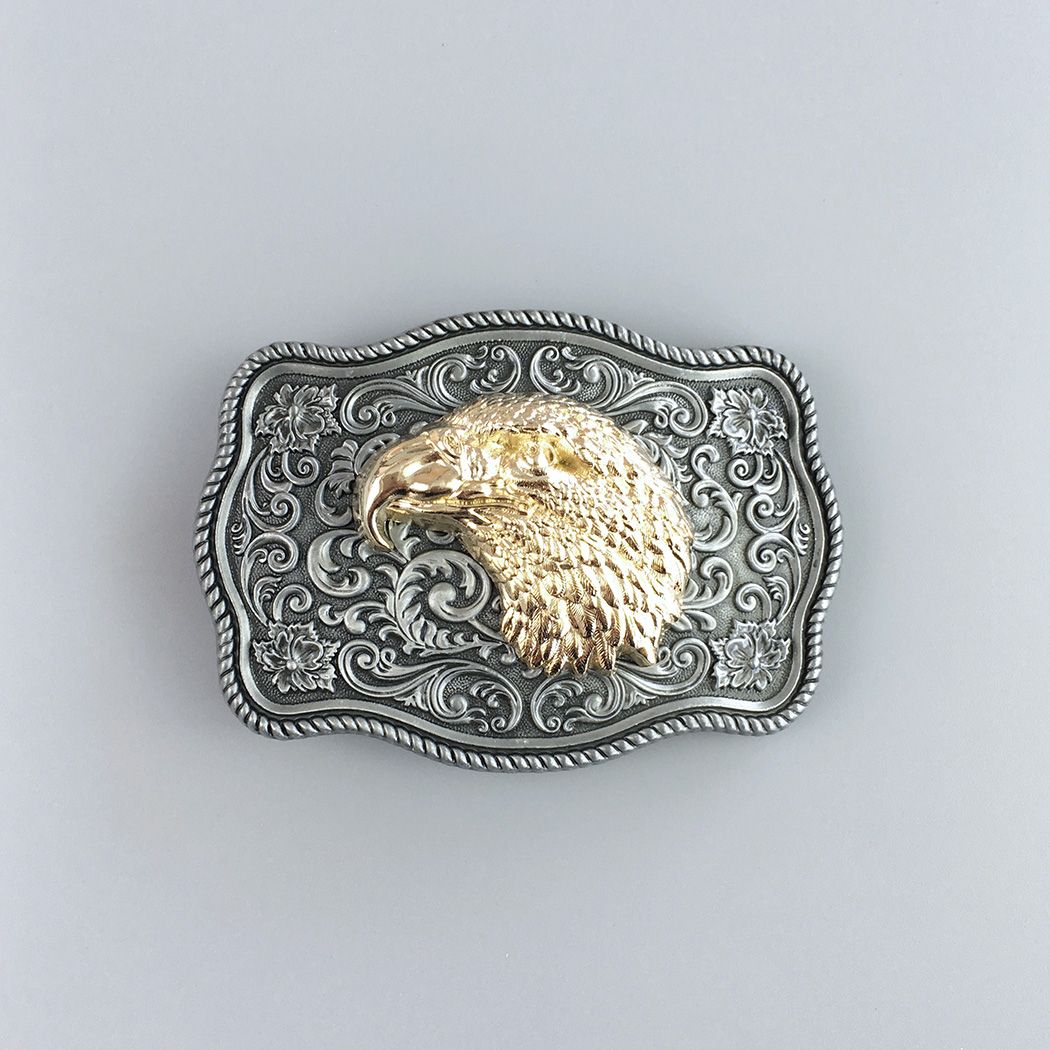 Small Size Vintage Eagle Head Western Belt Buckle Hebilla