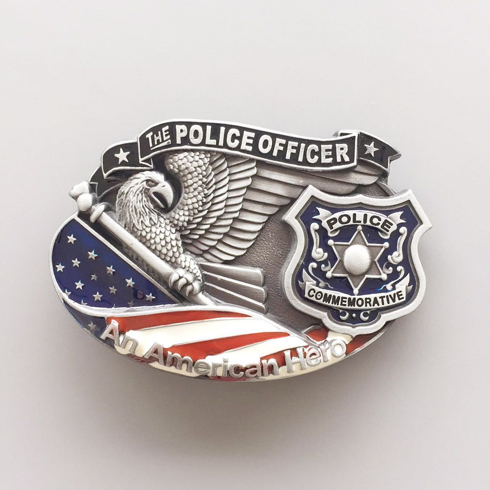 Vintage Enamel American Hero American Pride Belt Buckle BUCKLE-3D045