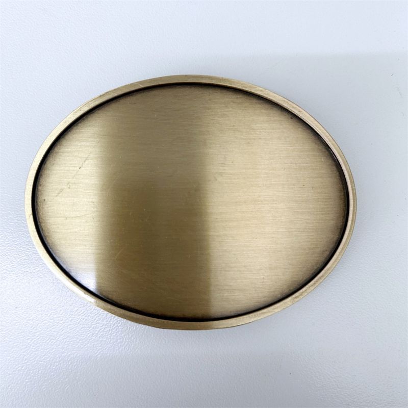 Antique Bronze Plated Oval Custom Blank Belt Buckle Fitting for Engraving BUCKLE-BL012AB