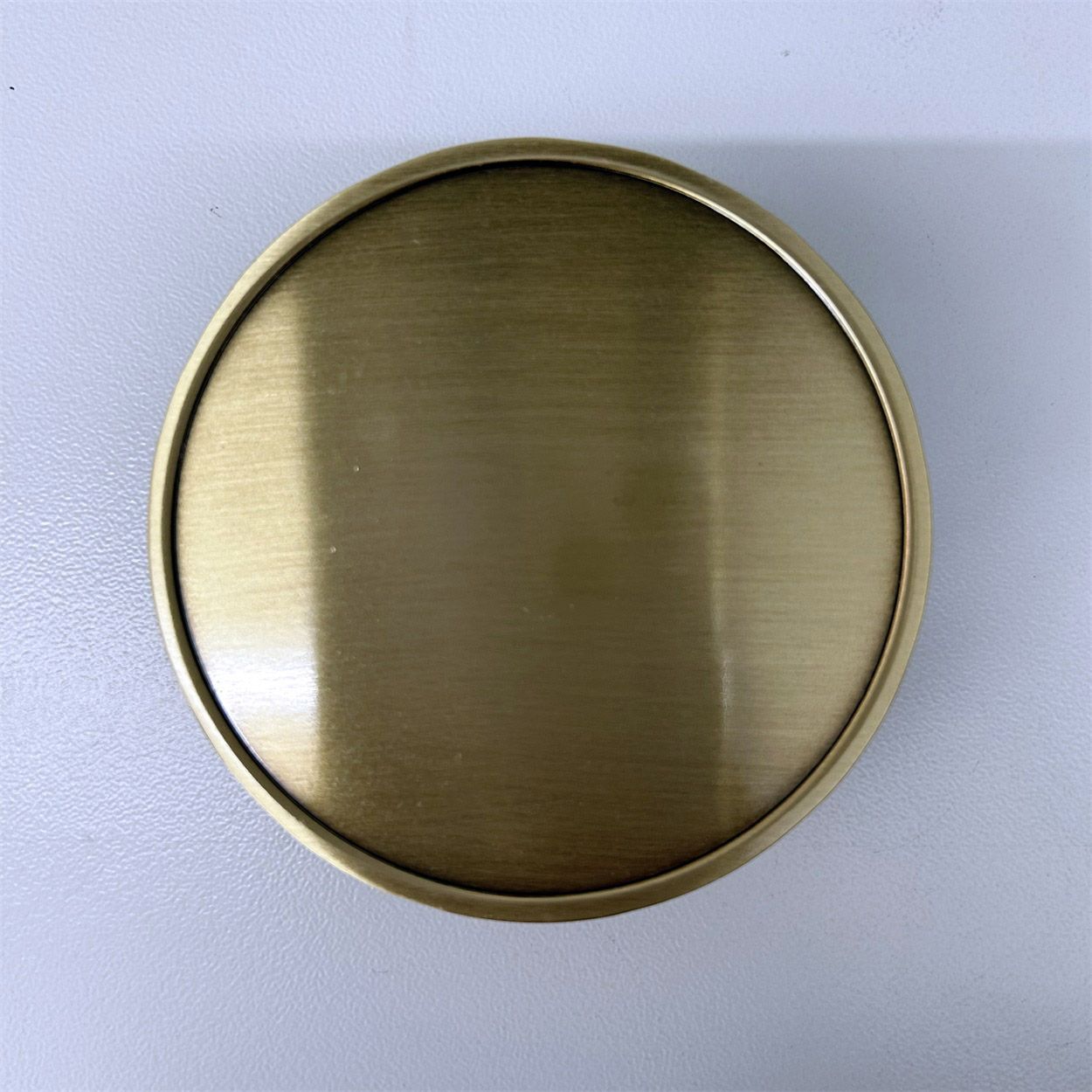 Antique Bronze Plated Total Flat Round Custom Blank Belt Buckle for Engraving