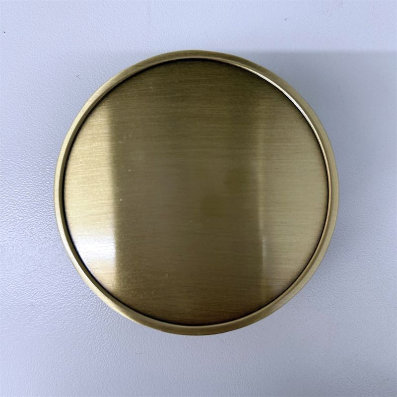 Antique Bronze Plated Total Flat Round Custom Blank Belt Buckle for Engraving
