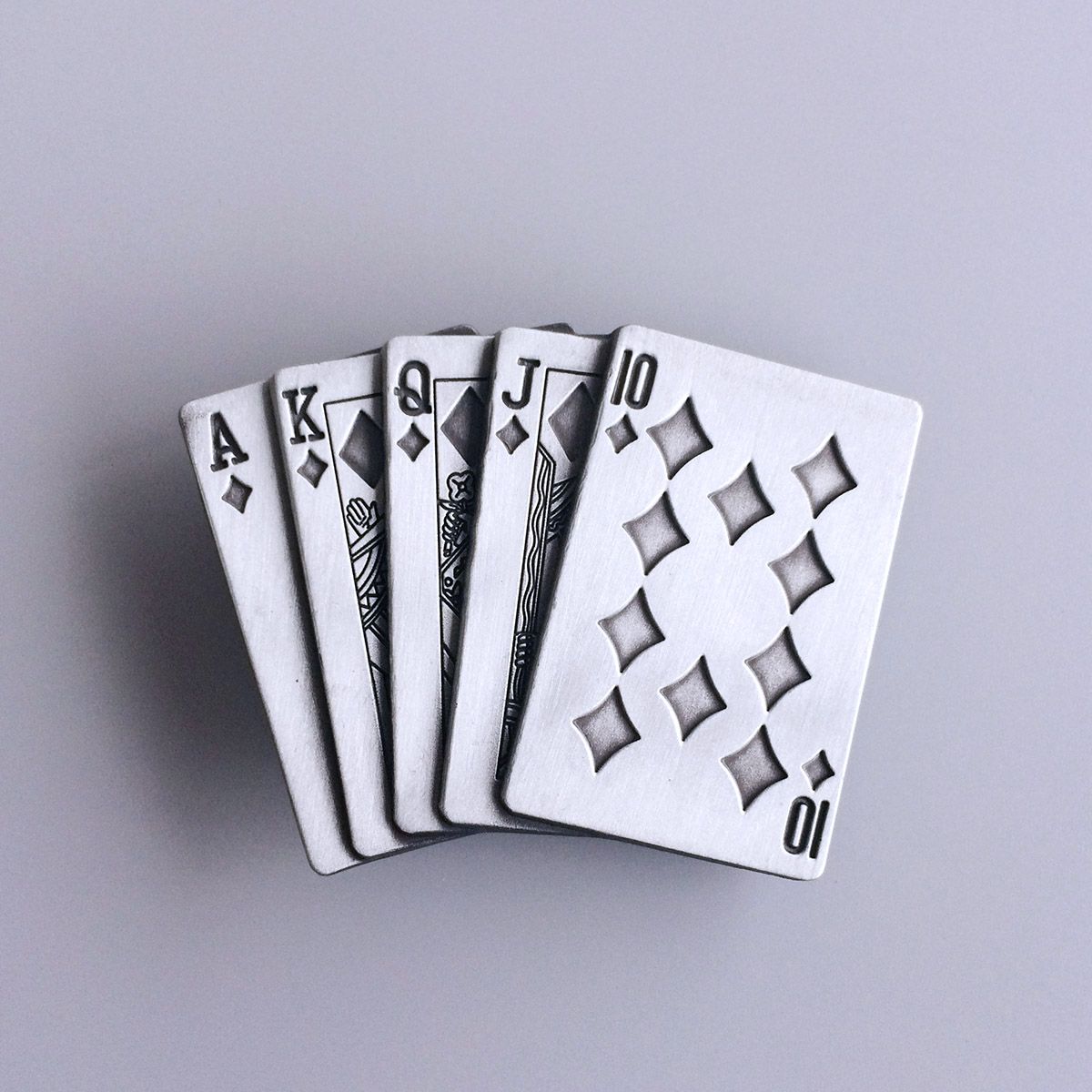 Antique Brushed Silver Belt Buckle Without Enamel BUCKLE-CS012AS