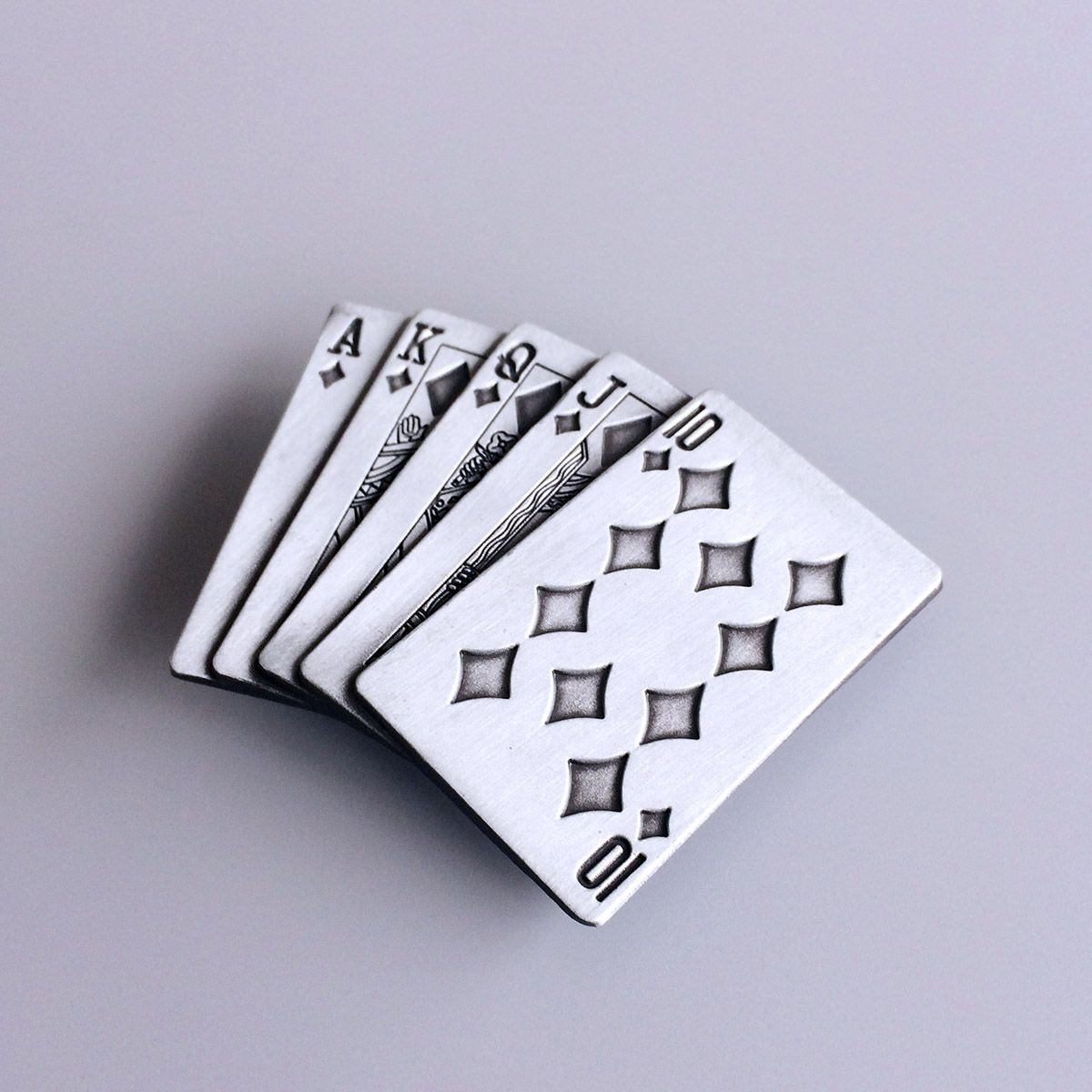 Antique Brushed Silver Belt Buckle Without Enamel