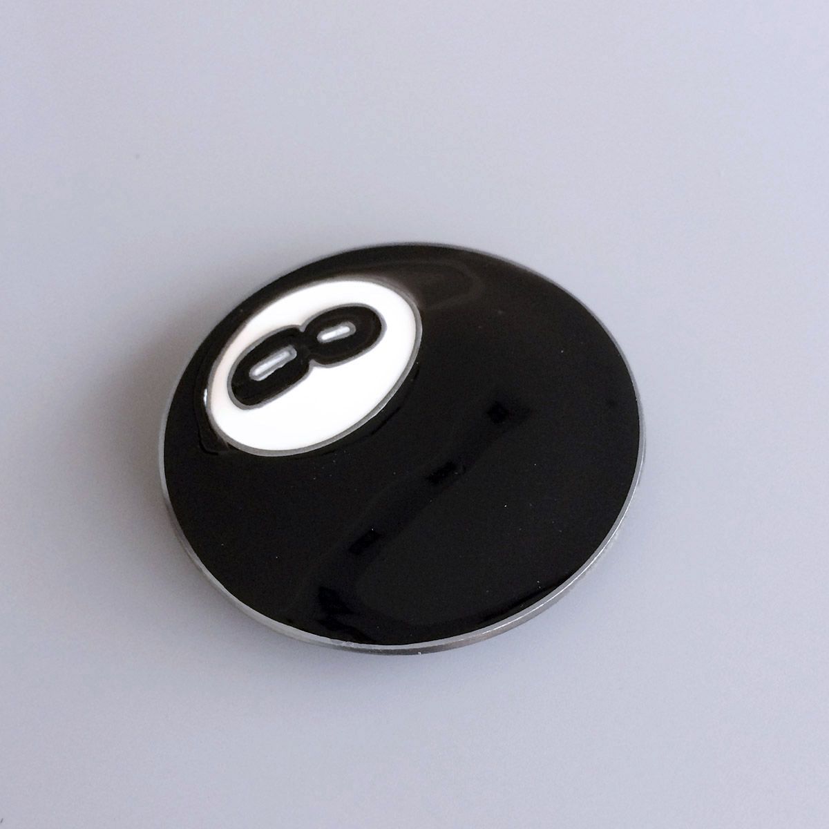 Enamel 8 Pool Ball Belt Buckle