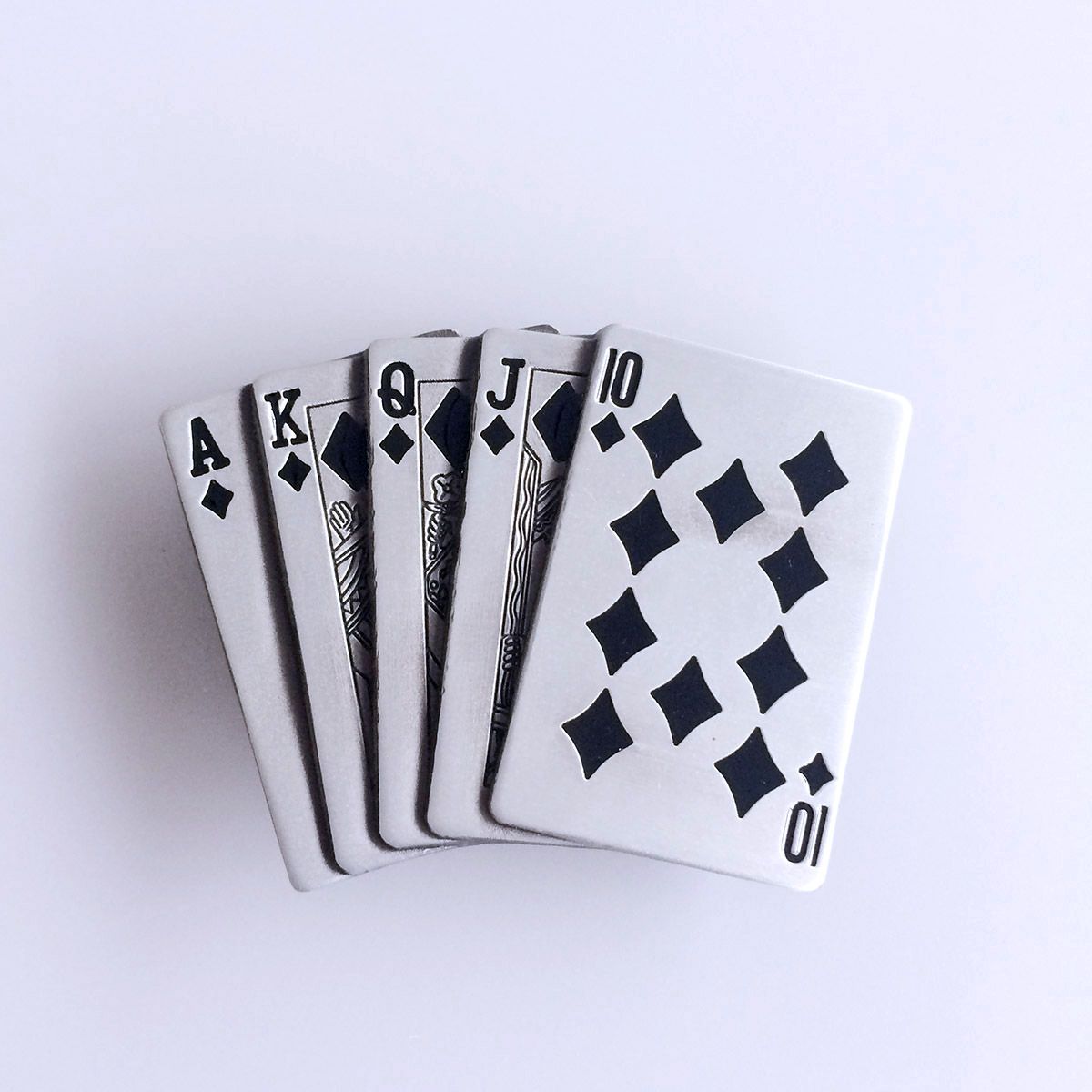 Antique Brushed Silver Black Enamel Men Belt Buckle