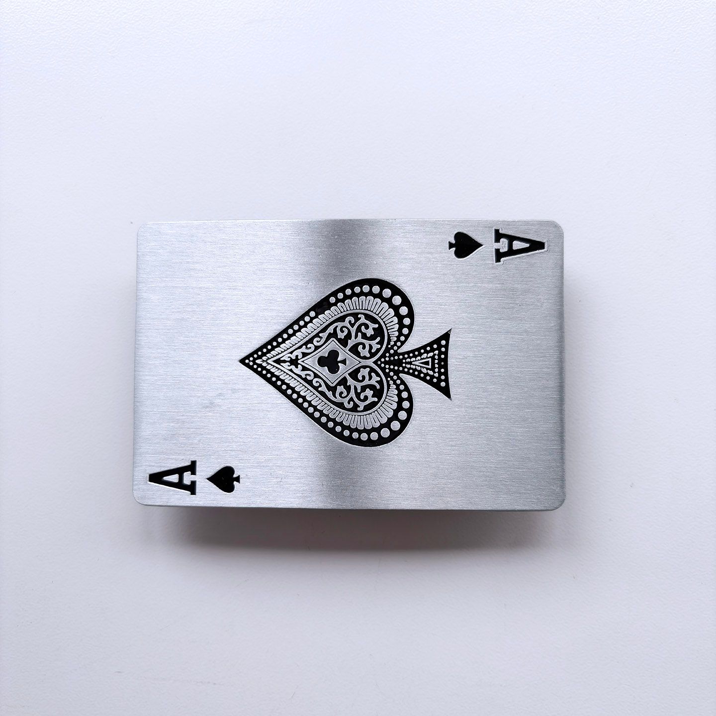 Vintage Style Enamel Ace Spade Card Rectangle Belt Buckle BUCKLE-CS013