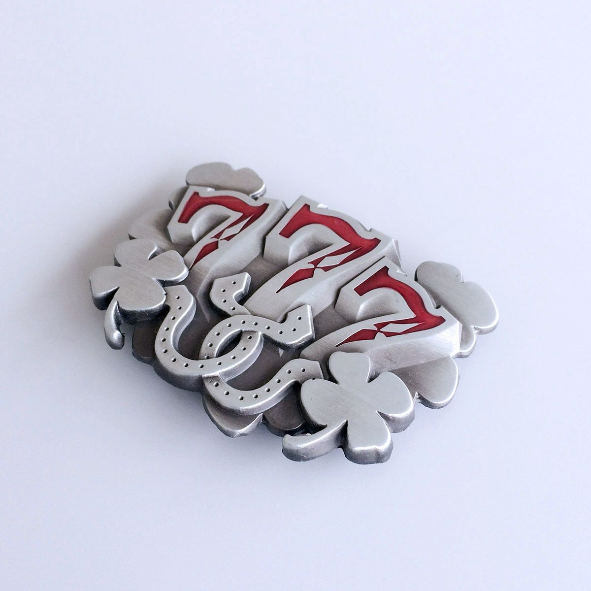 Enamel Lucky 777 Vintage Belt Buckle