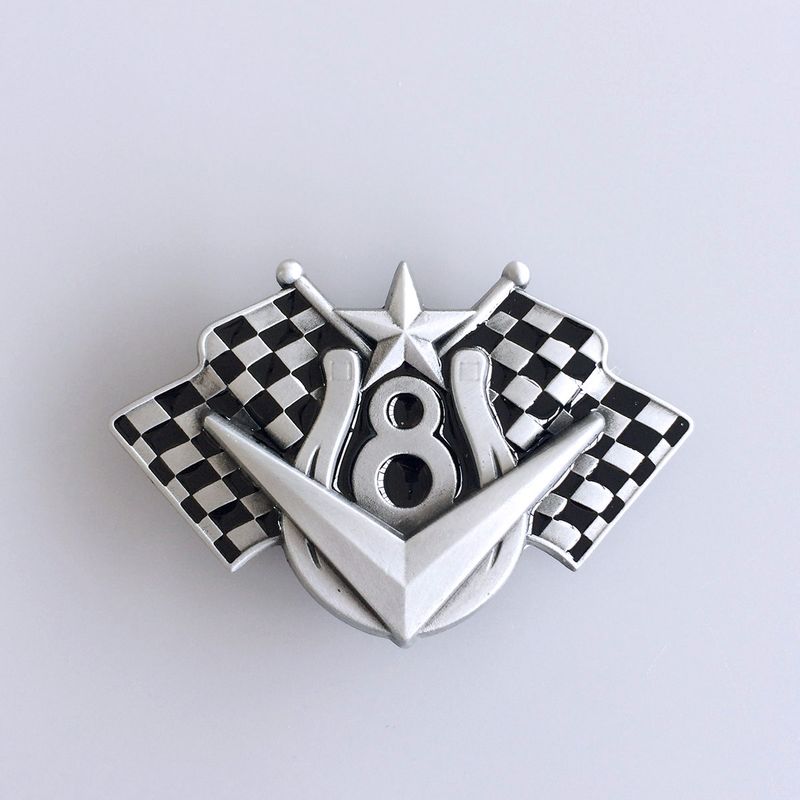 Vintage Enamel Flag Horseshoe Belt Buckle BUCKLE-CS026