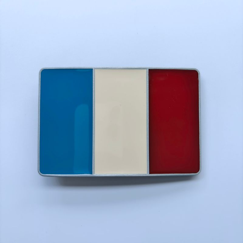 Vintage Enamel France Flag Belt Buckle BUCKLE-FG002