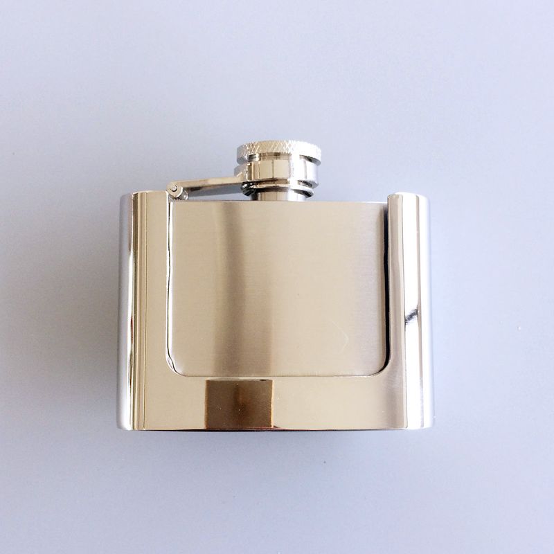 Two Ounce Stainless Steel Flask Belt Buckle BUCKLE-FL002