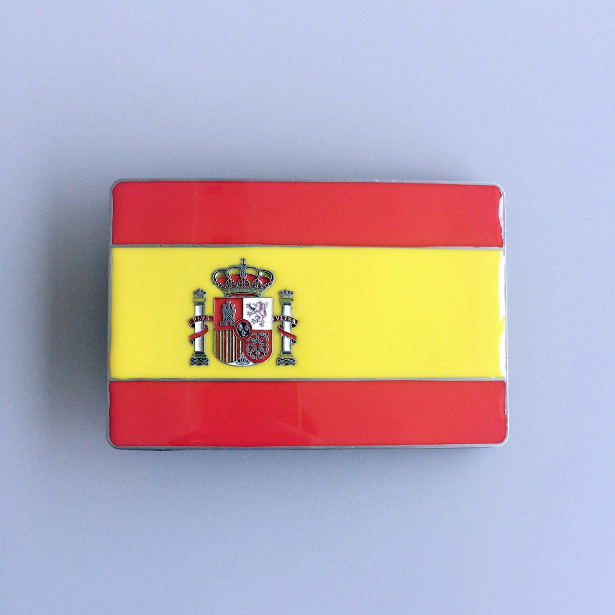 Vintage Spain Espana Spanish Flag Belt Buckle