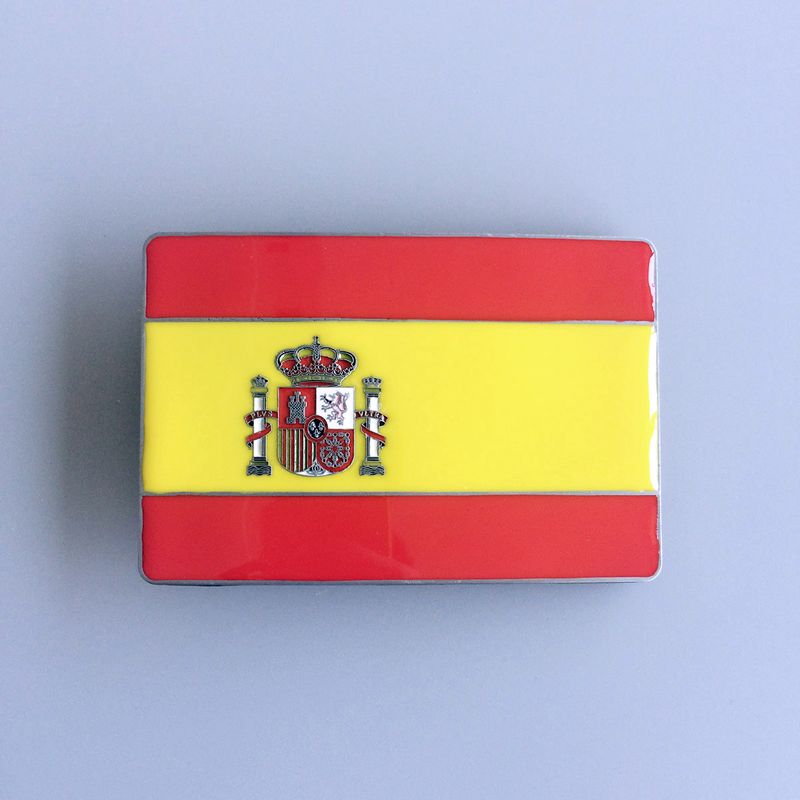 Vintage Spain Espana Spanish Flag Belt Buckle BUCKLE-FG007